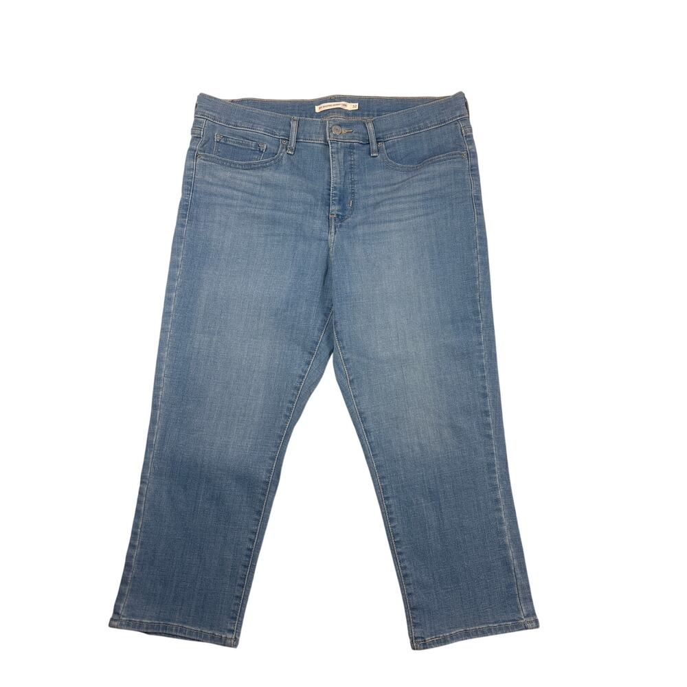Levi's 311 Shaping Skinny Capri Women's 32 Blue Stretch Light Wash High Rise